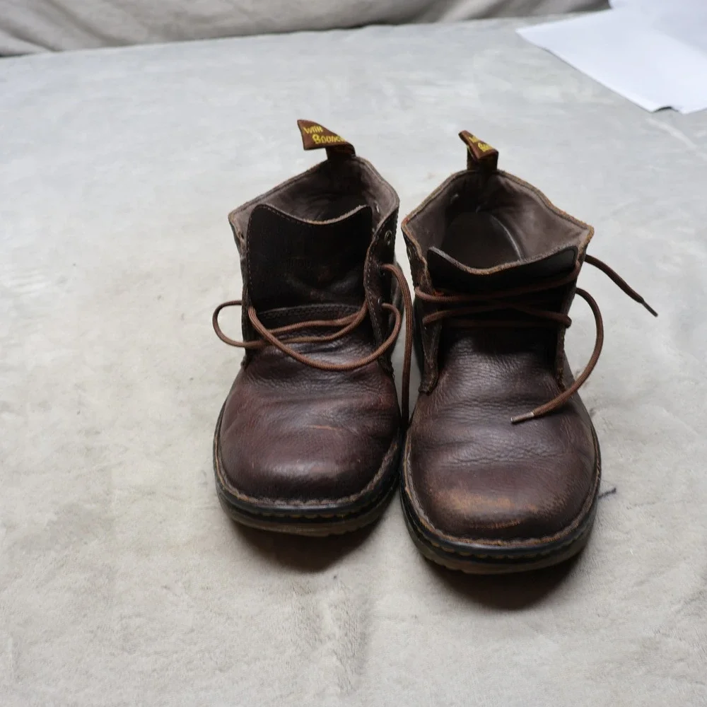 Dr. Martens Men 10 Chukka Boots Brown Sussex Leather Lace Up Work Slip Resistant